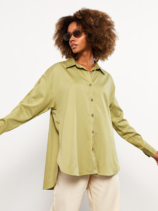 D?z Uzun Kollu Kad?n G?mlek