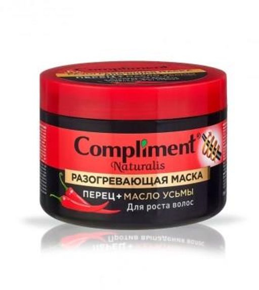 "Compliment" Naturalis Маска д/в разогревающая для роста Перец+Масло Усьмы (500мл).12 /912143/