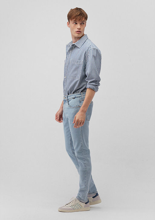 James Classic Denim Puslu Ac?k Mavi Jean Pantolon  фото 2