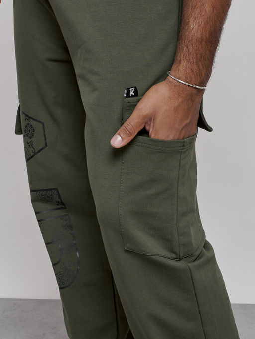 Брюки джоггеры спортивны мужские цвета хаки 12918Kh - Mtforce фото 14