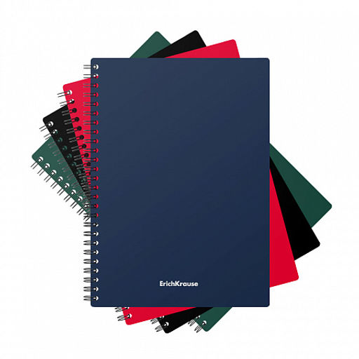 Цена за 60 шт. Тетрадь общая с пластиковой обложкой на спирали ErichKrause Classic, ассорти, А5, 60 листов, клетка  фото 27