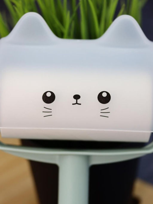 Ролик для чистки одежды в футляре "Cute blue cat", 10 см*60 листов