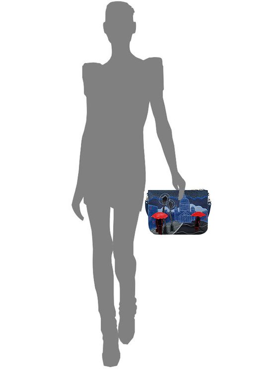 Сумка с аппликацией ДС-261-69 синий - Protege фото 3