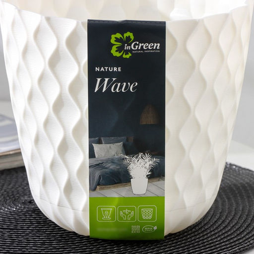 Горшок для цветов с поддоном Wave, 2.5 л, d=17.5 см, пластиковый, белоснежный - Simaland фото 7