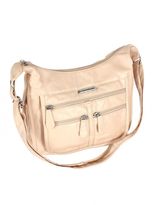 Сумка женская искусственная кожа Guecca-110, 1отд+карм/пер, плечевой ремень, св. бежевый SALE 264045 - Adelia фото 5