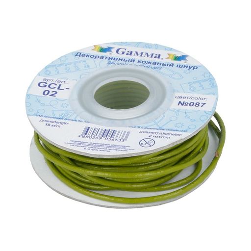 Шнур Gamma 2 мм GCL-02 цв. кожаный 10 м №087 св.оливковый