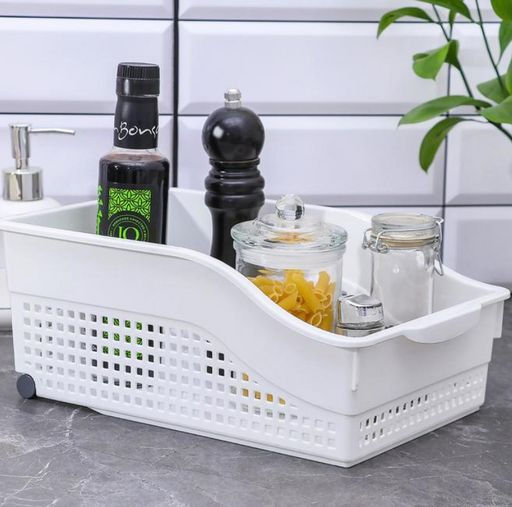 Контейнер Лофт хозяйственный на колесах широкий 305х210х125мм (белый) 622006 Виолет  фото 3