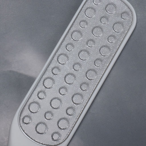 Пилка для пяток, овальная, лазерная, двусторонняя, 23 см, белая