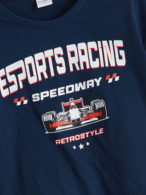 Bisiklet Yaka Erkek ?ocuk ?ortlu Pijama Tak?m?