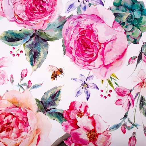 Цена за 10 шт. Бумага упаковочная глянцевая Летние цветы, 70?100 см