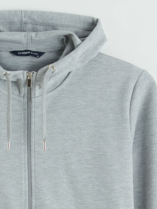 Kap??onlu Erkek Fermuarl? Sweatshirt