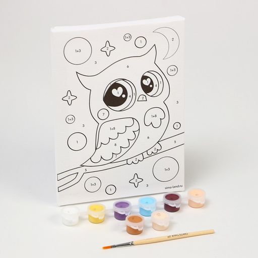 Картина по номерам Совушка на ветке 21 15 см - Школа талантов фото 4