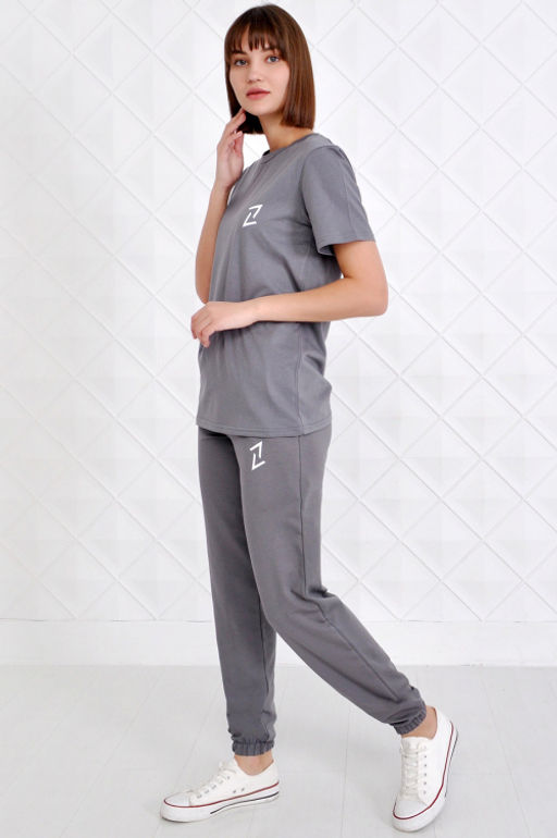 Арт. 2349 Костюм темно-серый женский 44-52 (5 шт) Цвет:верх-темно-серый,низ-темно-серый - Калинка фото 18