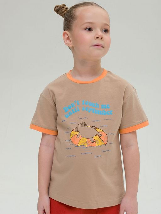 PELICAN, футболка для девочек, Песочный