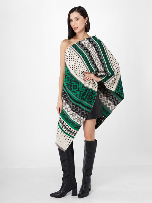 в составе ШЕРСТЬ и КАШЕМИР Большой, мягкий, теплый однотонный двусторонний палантин. - Tantino фото 3