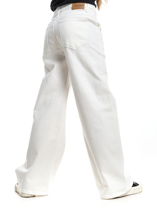 Джинсы черные подростковые палаццо для весны и лета 33-1074 черный - Mini maxi фото 19