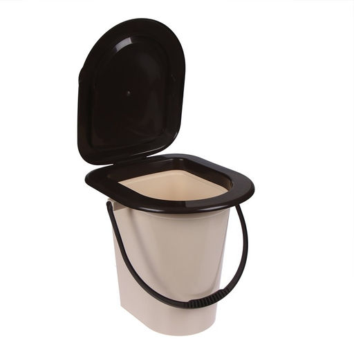Ведро - туалет, h=40 см, 17 л, съёмный стульчак, бежевое