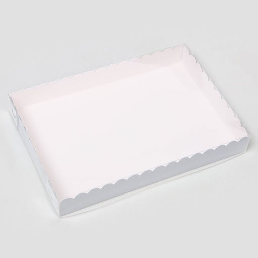 Цена за 5 шт. Коробка для печенья, серебряная, 22×15×3 см