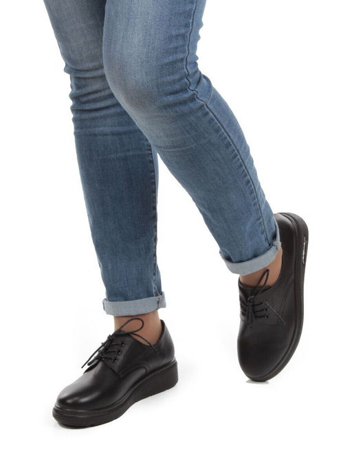 03-5312 BLACK Полуботинки женские (натуральная кожа) - No name фото 4