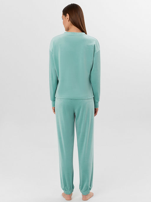 Комплект женский велюровый зеленый - Mark formelle фото 2