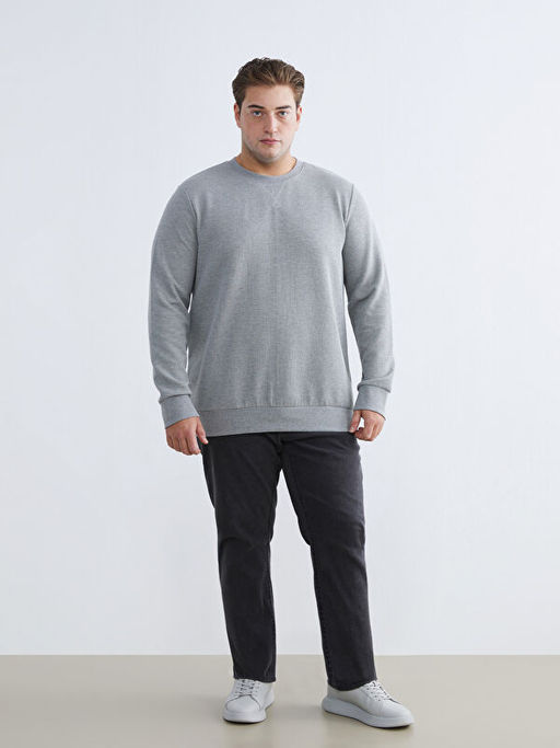 Bisiklet Yaka Erkek Sweatshirt