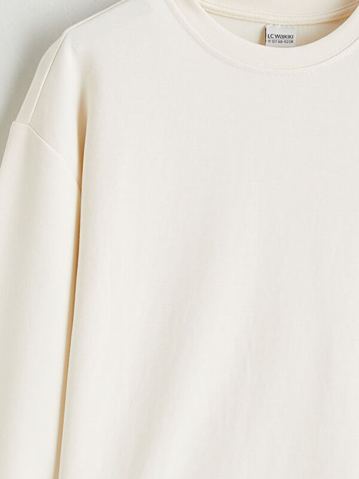 Bisiklet Yaka K?z ?ocuk Soft Touch Sweatshirt