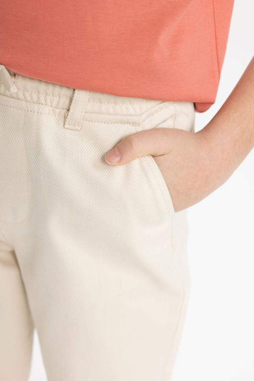 Саржевые брюки свободного кроя для мальчиков стандартного кроя - Defacto фото 8