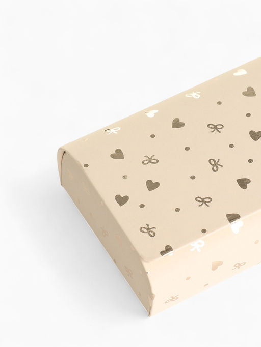 Футляр для очков на магните, с принтом, размер 15.5×6×3 см, бежевый