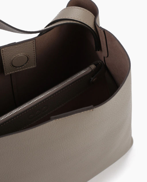 Замшевая сумка шоппер Olga DBR 30948 серый замок  фото 10