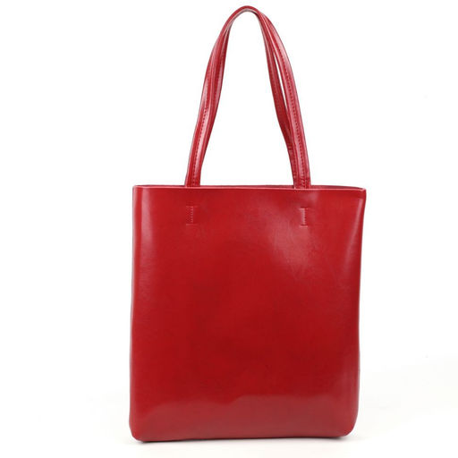 Женская кожаная сумка шоппер 8688-220 Красный - Cidirro фото 2