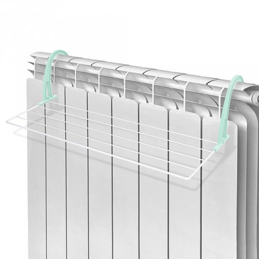 Сушилка для белья на батарею 65х23,5х1,3см, сушильное полотно 3,1м, нагрузка до 5кг, металл, блая эмаль (Россия)