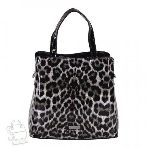 Сумка женская кожаная 98283 leopard black white Velina Fabbiano-Safenta