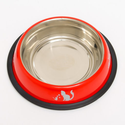 Миска с нескользящим основанием с принтом, 445 мл, красная - Пижон фото 3