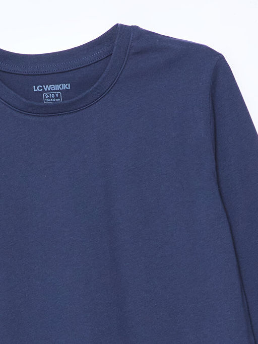 Bisiklet Yaka Basic Uzun Kollu Erkek ?ocuk Ti??rt