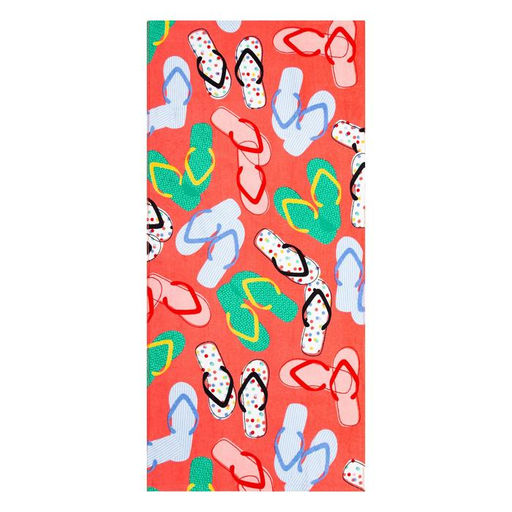 Полотенце Розовые сандали 70*140 см, велюр/махра 350гр/м2, 100% хлопок - Этель фото 2