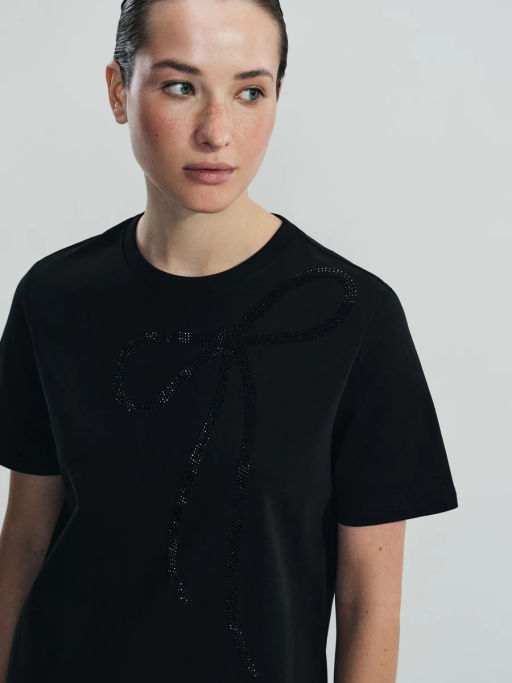 Футболка с бантом из блесток / Zarina