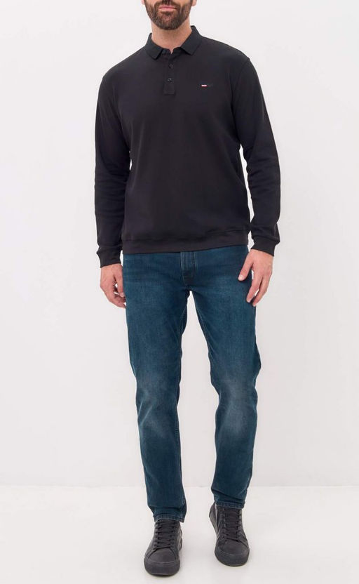 Поло д/р F421-07-7021 black - Fine joyce фото 2