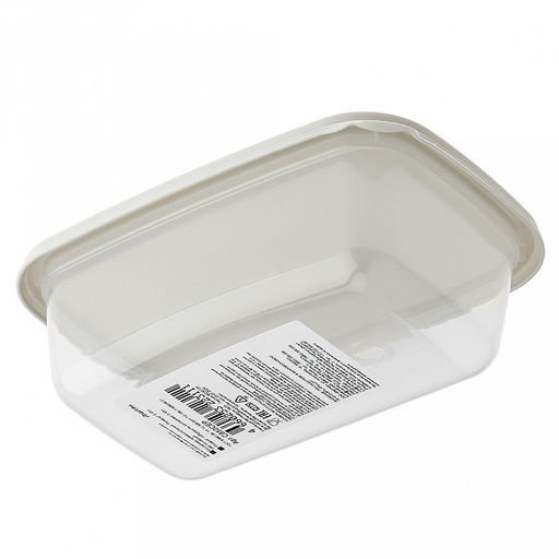 Контейнер для продуктов пластмассовый Романо 0,45л, 15,9х10,4х5,1см, светло-серый, подходит для СВЧ (Россия) - Домашняя мода фото 5