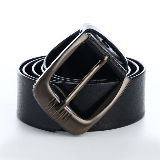 Цена за 2 шт. Ремень мужской, ширина 3.5 см, винт, один прокол, пряжка металл, чёрный