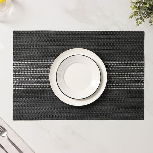 Набор салфеток сервировочных Доляна Сияние, 4 шт, 4530 см, цвет чёрный  фото 6