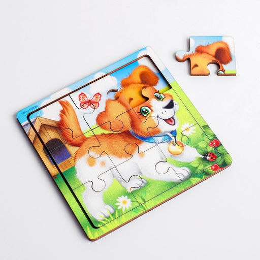 Пазл Щенок, 9 деталей - Лесная мастерская фото 3