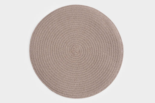 Салфетка под приборы, 38 см, полипропилен, круглая, песочно-коричневая, Matera - Anna lafarg фото 3
