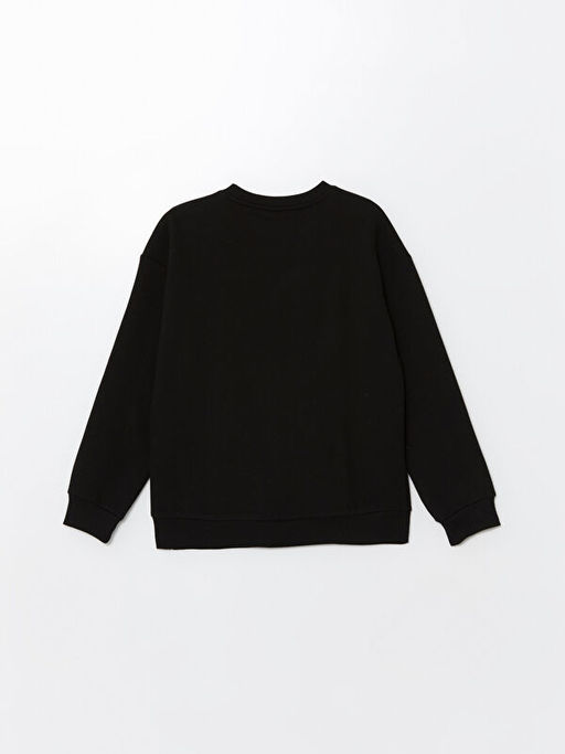 Bisiklet Yaka K?z ?ocuk Kal?n Sweatshirt