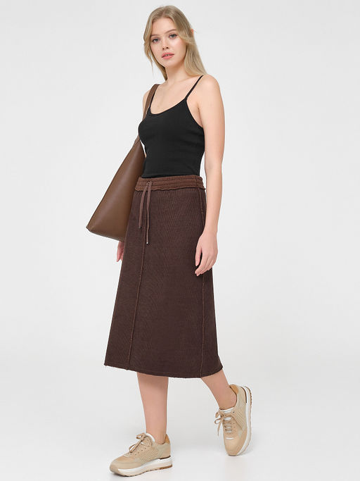 Юбка из трикотажного вельвета - Stilla фото 2