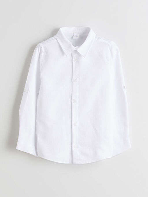 Basic Uzun Kollu Erkek ?ocuk G?mlek