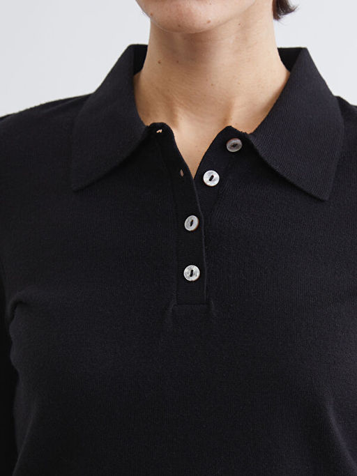 Polo Yaka Kad?n Triko Kazak