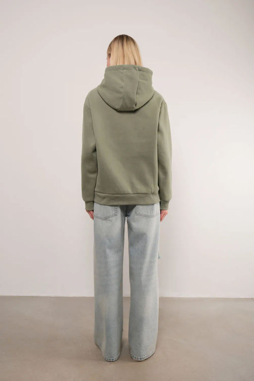 Светло-серая меланжевая толстовка с капюшоном - Incity фото 10