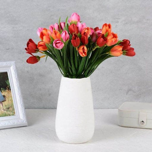 Цена за 10 шт. Цветок искусственный Букет тюльпанов 34 см 6 веток / NT596 /уп 600/ - Галеонтрейд фото 19