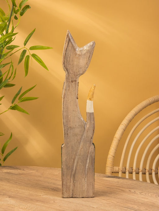 Сувенир «Кошка», 60×14×6 см, дерево, МИКС