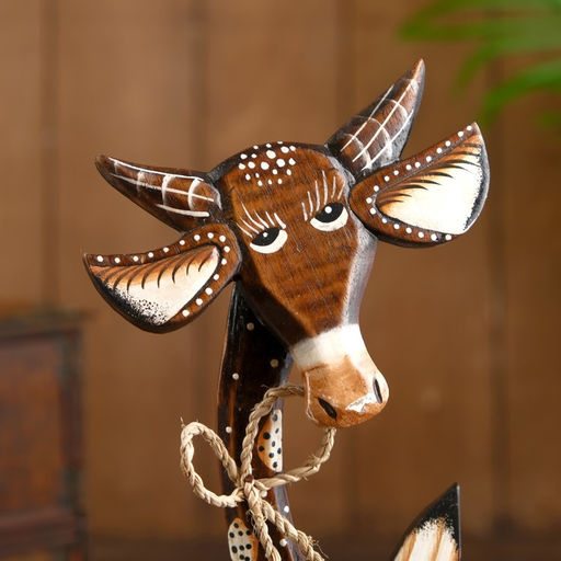 Цена за 2 шт. Сувенир на подставке «Коровка», 10×5×31 см, дерево